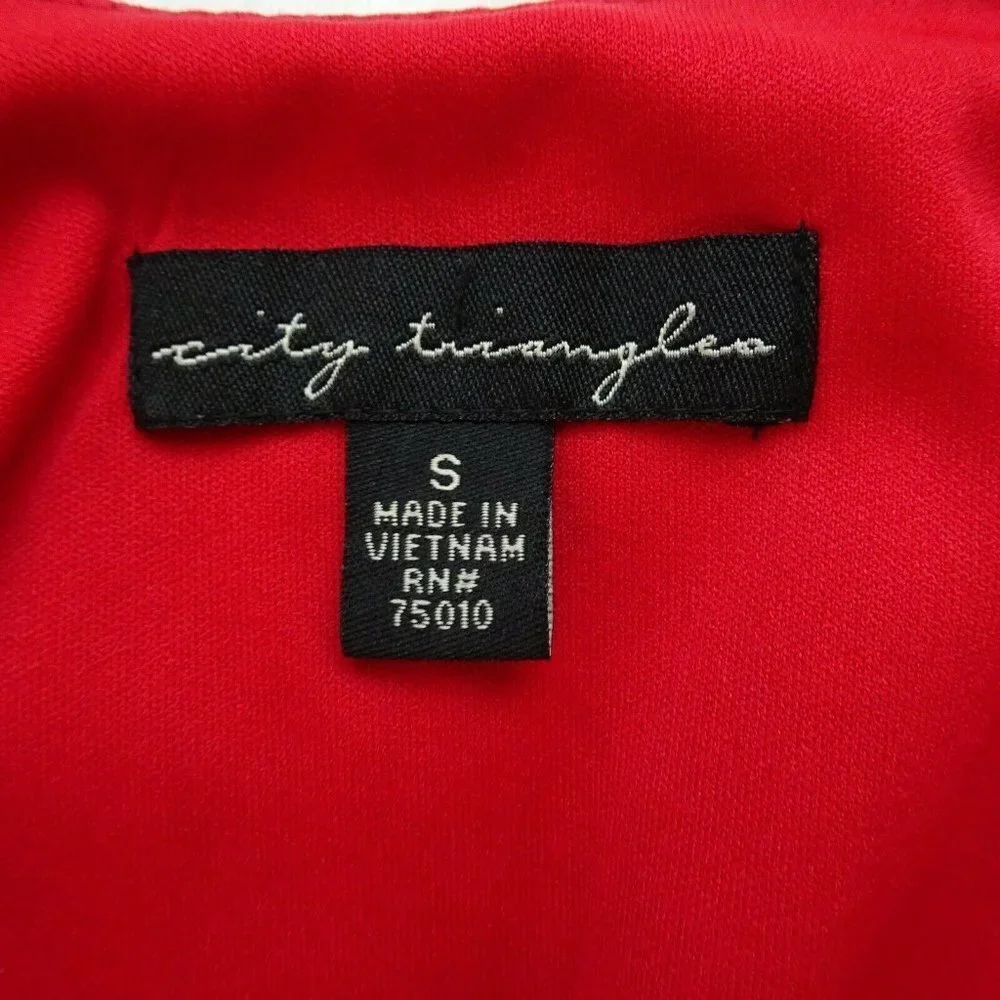 💰3/$25 City Triangles Flounce Dress Fit & Flare Lace Red Juniors S - Picture 11 of 12